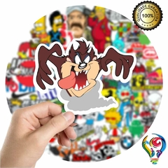 Adesivo Taz Animado Sticker Para Bike Skate Moto Capacete Carro Caminhão notbook