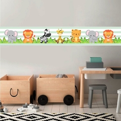 Faixa Adesiva Decorativa Safari Fundo Listrado