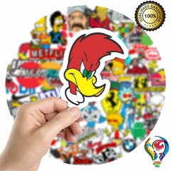 Adesivo Cabeça Pica Pau Animado Sticker Para Bike Skate Moto Capacete Carro Caminhão notbook