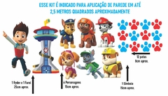 Adesivo de Parede + Faixas + Régua + Porta Maternidade + Quadros Patrulha Canina - comprar online