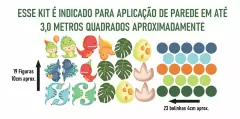 Kit Adesivo de Parede Dinossauro Baby Colorido - comprar online