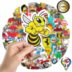 Adesivo Abelha Sticker Para Bike Skate Moto Capacete Carro Caminhão notbook