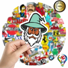 Adesivo Cabeça Feiticeiro Sticker Para Bike Skate Moto Capacete Carro Caminhão notbook