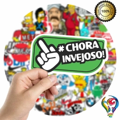 Adesivo Chora invenjos0 Sticker Para Bike Skate Moto Capacete Carro Caminhão notbook