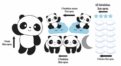 Adesivos de Parede + Faixas + Régua + Porta Maternidade + Quadros Panda - comprar online
