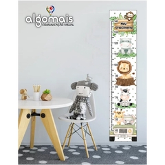 Kit Adesivo Parede Animais Safari + Régua de Crescimento Decoração Quarto Papel de Parede na internet