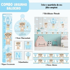 Adesivos de Parede + Faixas + Régua + Porta Maternidade + Quadros Ursinho Baloeiro na internet