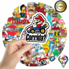 Adesivo Mario Sticker Para Bike Skate Moto Capacete Carro Caminhão notbook
