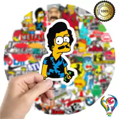 Adesivo Ecobart Simpson Animado Sticker Para Bike Skate Moto Capacete Carro Caminhão notbook