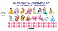 Adesivo de Parede + Faixas + Régua + Porta Maternidade + Quadros Princesas - comprar online