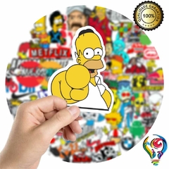 Adesivo Homer Simpson 2 Sticker Para Bike Skate Moto Capacete Carro Caminhão notbook