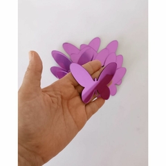 Kit 13 Borboletas em Acrílico Espelhado Lilás - Decoração Parede - Quartos - Brilhante Elegante e Moderno