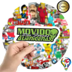 Adesivo Alienigenas Stickers Para Bike Skate Moto Capacete Carro Caminhão notbook