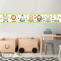 Faixa Adesiva Decorativa Safari Bordinha Verde