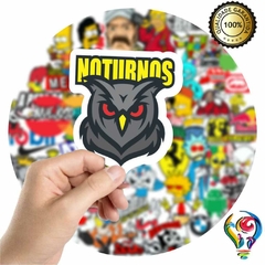 Adesivo Coruja Animado Sticker Para Bike Skate Moto Capacete Carro Caminhão notbook