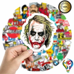 Adesivo Coringa Animado Sticker Para Bike Skate Moto Capacete Carro Caminhão notbook