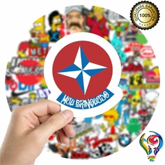 Adesivo Logo Estrela Animado Sticker Para Bike Skate Moto Capacete Carro Caminhão notbook