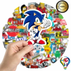 Adesivo Sonic Sticker Para Bike Skate Moto Capacete Carro Caminhão notbook
