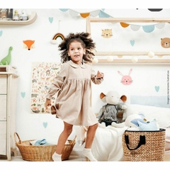 Kit Adesivo de Parede Carinhas animais e corações - Adesivo de Parede Decoração Quarto de Menina