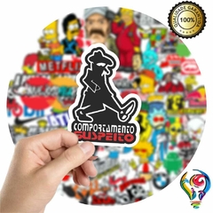 Adesivo Detetive Animado Sticker Para Bike Skate Moto Capacete Carro Caminhão notbook