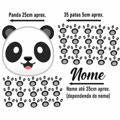 Kit Adesivo de Parede Nome Personalizado Panda - Adesivo de Parede Decoração Quarto de Menina na internet