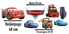 Kit Adesivo de Parede Relâmpago McQueen Nome Personalizado - comprar online