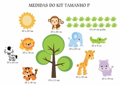 Adesivo de Parede Safari - Papel de Parede Infantil - Decoração Quarto de Menino na internet