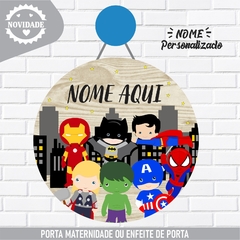 Porta Maternidade Nome Personalizado Herois