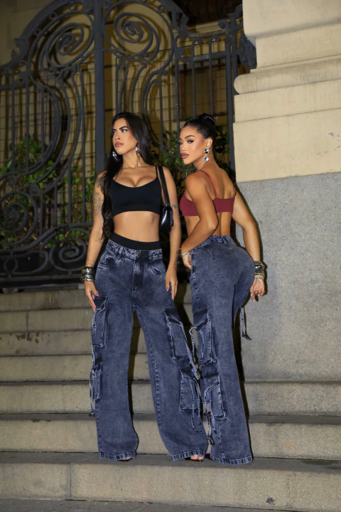 Calça Cargo Bolso Duplo DAJAQUE