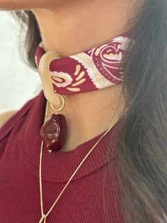 COMBO CAFÉ - REGATA + BANDANA C/ PINGENTE - loja online
