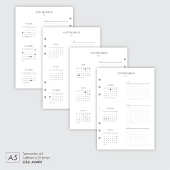 INSERT ANIVERSÁRIOS 2026 - A5ANI - comprar online