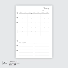 INSERT SEMANAL 2025 MÊS AVULSO - A5S1 - comprar online