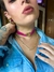Choker Veludo Coração Cravejado - Ateliê Iannuzzi