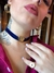 Choker Veludo Coração Cravejado