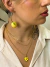 Colar triplo flower glam amarelo manteiga - loja online