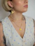 Colar triplo flower glam amarelo manteiga - Ateliê Iannuzzi