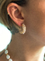 Argola mini pérolas e zircônias Amélia - comprar online