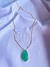Colar gota zircônia grande
