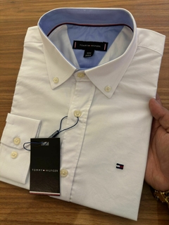 Camisa Manga Longa Oxford | Branca Clássica | T.H | Algodão Nobre