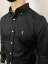 Camisa Ralph L. | Oxford Preta | 100% Algodão Nobre.