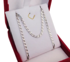 Cadena Hermes Oro Blanco 18k 60 cm 8 gramos - Joyeria Esponda