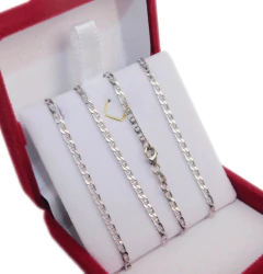 Cadena Hermes Oro Blanco 18k 60 cm 8 gramos en internet