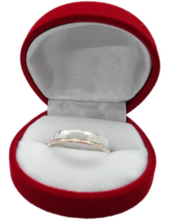 Anillo Plata 925 Y Oro Rojo Modelo 105 - comprar online