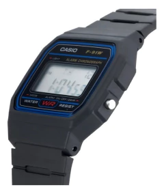 Reloj De Pulsera Casio Collection F-91 De Cuerpo Color Negro - comprar online