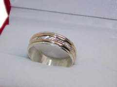 Anillo Plata 925 Y Oro Rojo Modelo 115 en internet