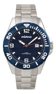 Reloj Hombre Mistral Gst-6610-2a-c Sumermgible 200 Mts