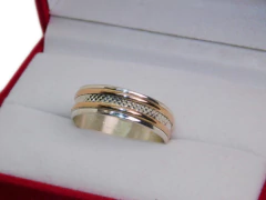 Anillo Plata 925 Y Oro Rojo Modelo 115 - comprar online