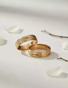 Par de Alianzas Oro 18k Modelo 8420