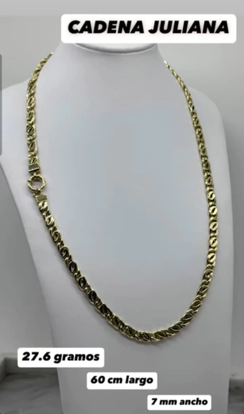 Cadena Juliana Oro 18k 60 cm 28 gramos