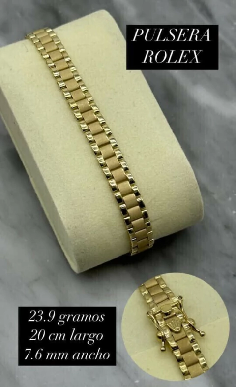 Pulsera Rolex Oro 18k 20 cm 24 gramos